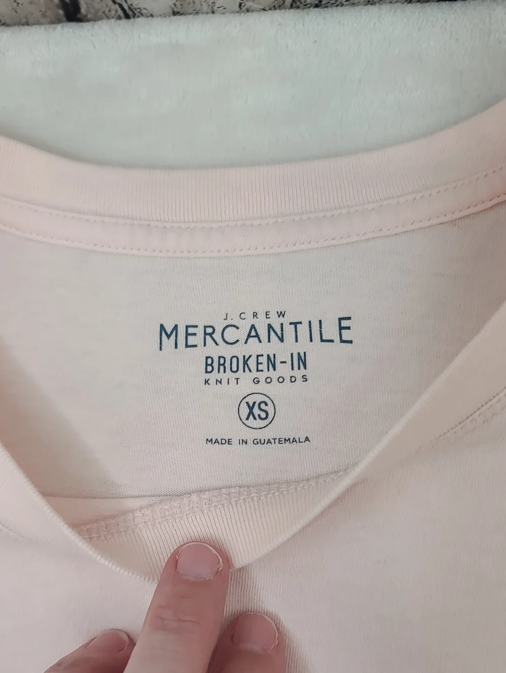 J Crew Broken-In Essential Cotton Crew Neck Short Sleeve Jersey Tee Peach/Pink
